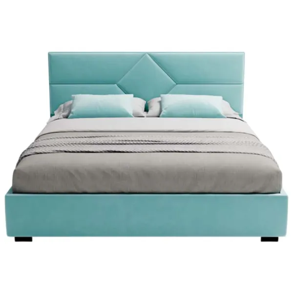 Pat My-Style my-Mila Mocca 200 x 200 cm / Placaj / Albastru deschis photo 2 Pat My-Style my-Mila Mocca 200 x 200 cm / Placaj / Albastru deschis photo 2