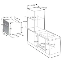 Set încorporabil Gorenje BO6737E02X + ECT41SC 3500 W/ Black photo 7