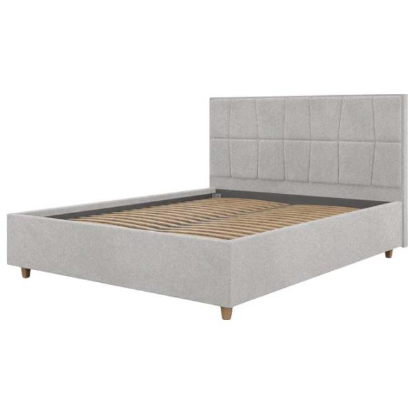 Кровать Crinela Malvina Modern Glow 15 140 x 200 см / Фанера / Светло Серый photo 4