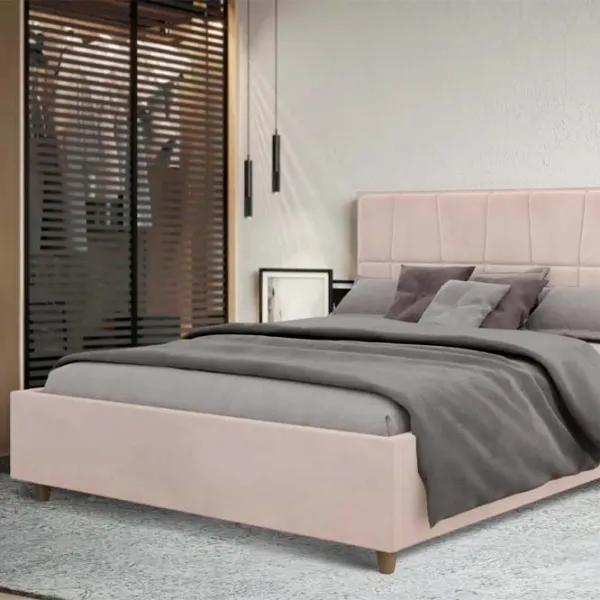 Кровать Crinela Malvina Modern Velluto 02 140 x 200 см / Фанера / Бежевый photo 2