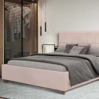 Кровать Crinela Malvina Modern Velluto 02 180 x 200 см / Фанера / Бежевый photo 3