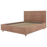 Кровать Crinela Malvina Modern Velluto 03 140 x 200 см / Фанера / Темно-бежевый photo 4