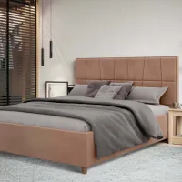 Pat Crinela Malvina Modern Velluto 03 160 x 200 cm / Placaj / Dark Beige photo 3