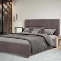 Кровать Crinela Malvina Modern Velluto 16 140 x 200 см / Фанера / Серый photo 5