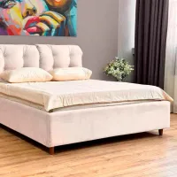 Кровать Crinela Adele Modern Velluto 02 160 x 200 см / Фанера / Бежевый photo 2