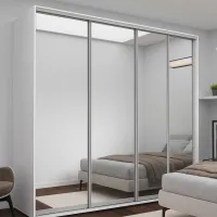 Шкаф Nex Home NX-1833 240 x 60см x 220 / ЛДСП / Белый