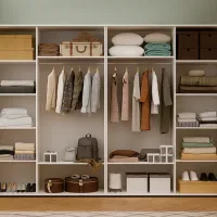 Dulap Nex Home NX-1833 240 x 60 x 220 / PAL / Alb photo 2