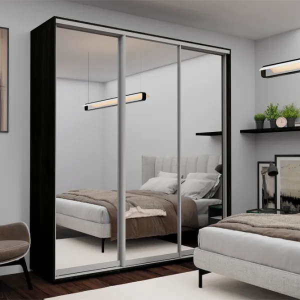 Шкаф Nex Home NX-1832 220 x 60см x 240 / ЛДСП / Карбон photo 1