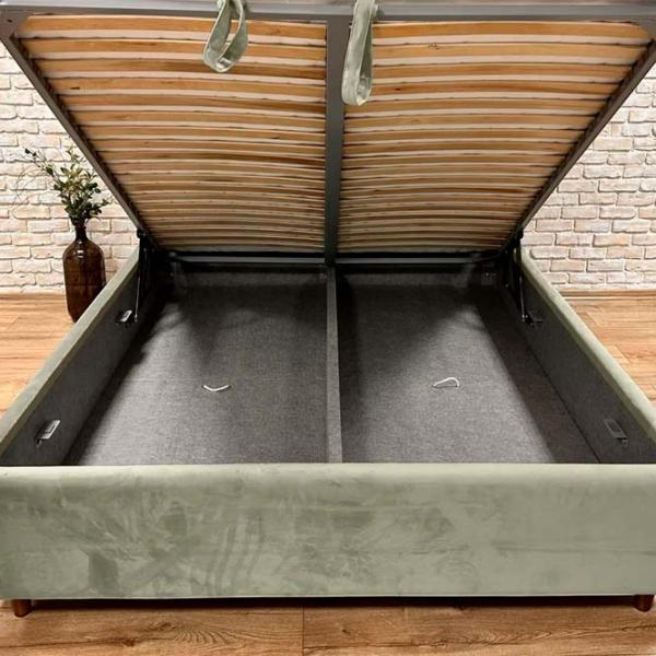 Pat Crinela Premium Adaline Laguna 09 160 x 200 cm / Placaj / Piatră gri photo 5