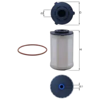 Filtru combustibil Mahle KX 655D 78 mm photo 2