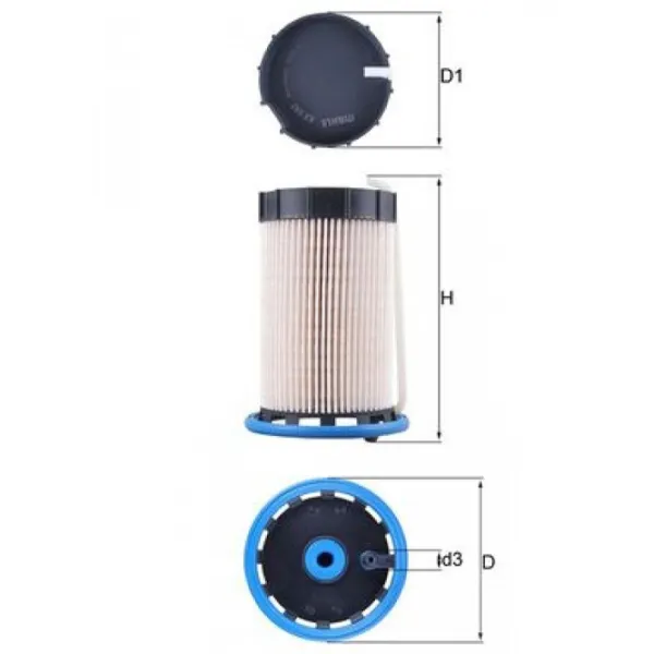 Filtru combustibil Mahle KX 592 93.5 mm photo 3
