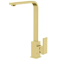 Baterie pentru bucătărie SanDonna NERA Mono comandă / Pivotantă / Oțel inoxidabil / Gold