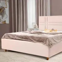 Кровать Crinela Maria Modern Velluto 02 160 x 200 см / Фанера / Бежевый photo 3