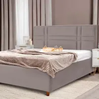 Кровать Crinela Maria Modern Velluto 15 160 x 200 см / Фанера / Серебристо-серый photo 2