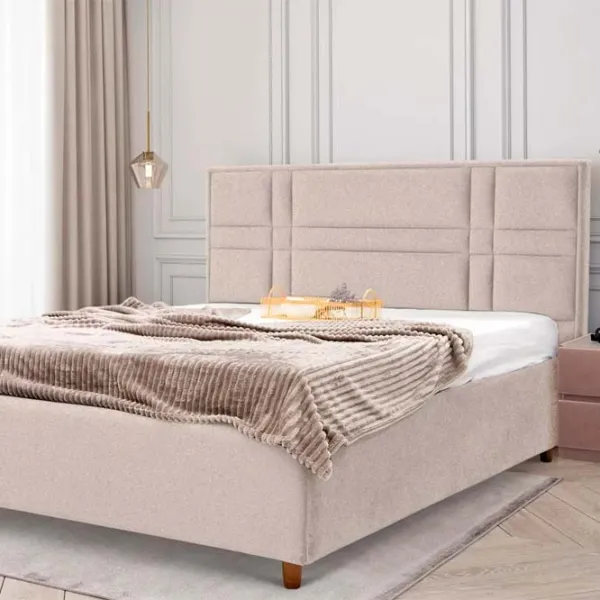 Кровать Crinela Maria Modern Glow 03 160 x 200 см / Фанера / Бежевый photo 2