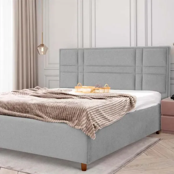 Кровать Crinela Maria Modern Glow 15 140 x 200 см / Фанера / Светло Серый photo 2