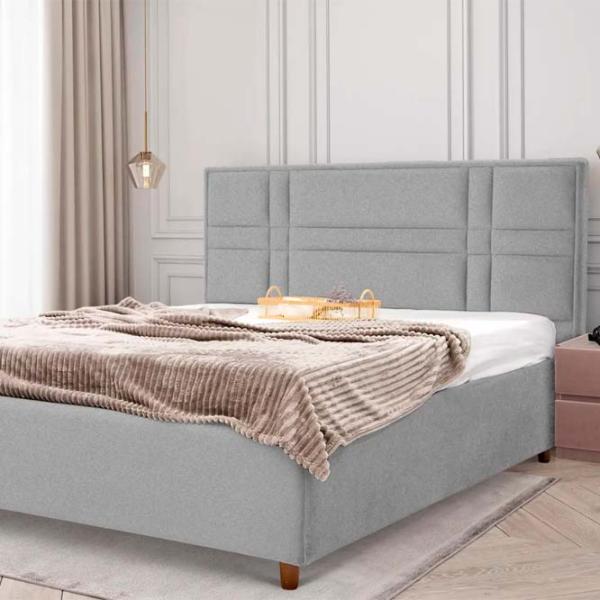 Кровать Crinela Maria Modern Glow 15 140 x 200 см / Фанера / Светло Серый photo 2