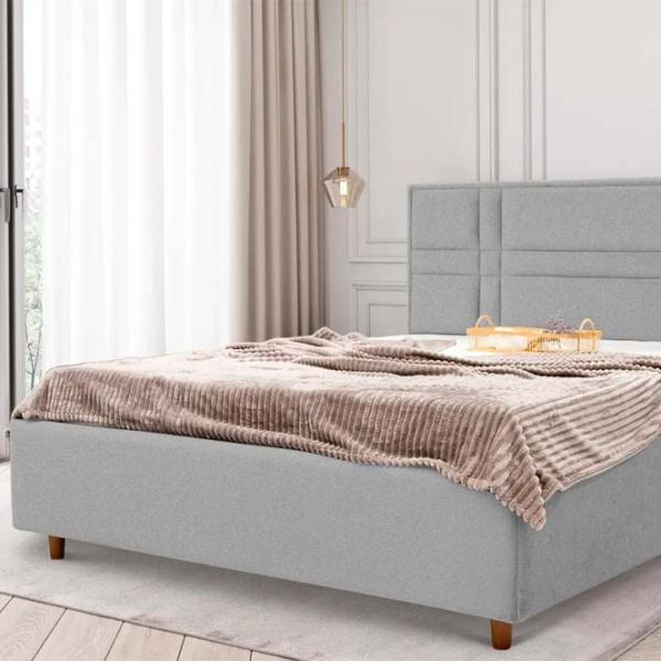 Кровать Crinela Maria Modern Glow 15 140 x 200 см / Фанера / Светло Серый photo 3