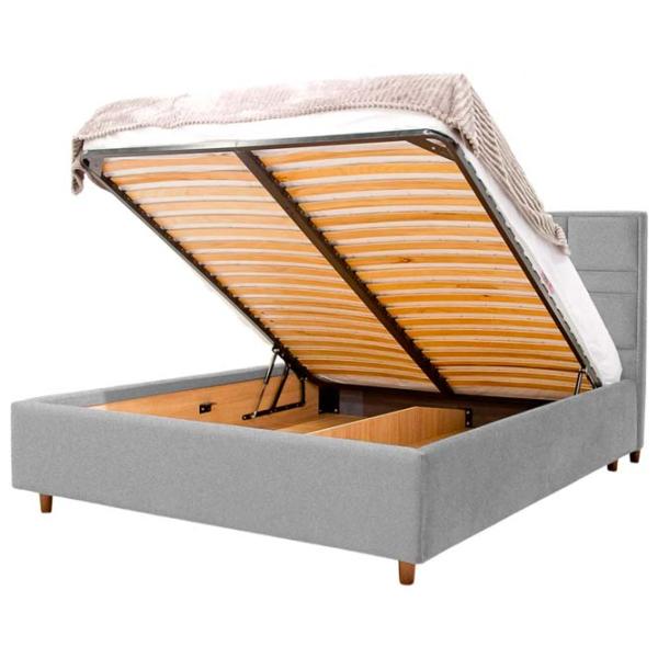 Кровать Crinela Maria Modern Glow 15 140 x 200 см / Фанера / Светло Серый photo 4