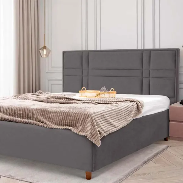 Кровать Crinela Maria Modern Glow 19 140 x 200 см / Фанера / Антрацит photo 2