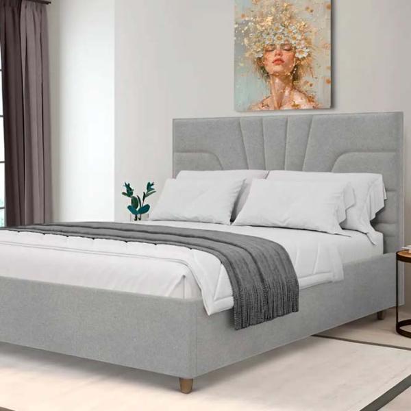 Кровать Crinela Oxana Modern Glow 15 180 x 200 см / Фанера / Светло Серый photo 2