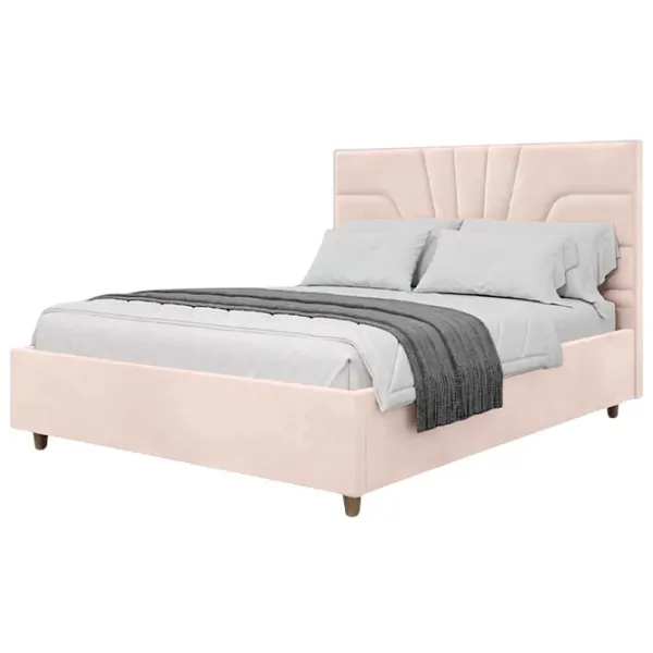 Кровать Crinela Oxana Modern Velluto 02 140 x 200 см / Фанера / Бежевый photo 1