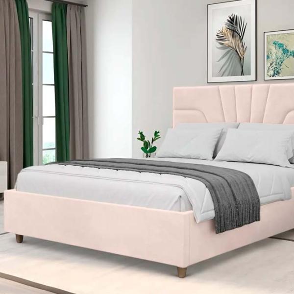 Кровать Crinela Oxana Modern Velluto 02 140 x 200 см / Фанера / Бежевый photo 4