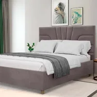 Кровать Crinela Oxana Modern Velluto 16 160 x 200 см / Фанера / Серый photo 3