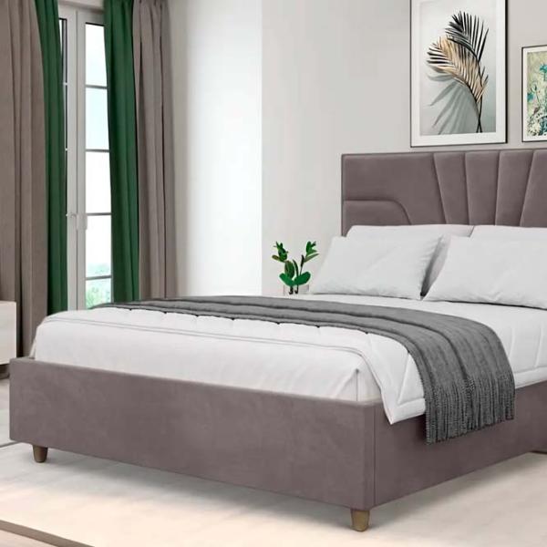 Pat Crinela Oxana Modern Velluto 16 160 x 200 cm / Placaj / Gray photo 4 Pat Crinela Oxana Modern Velluto 16 160 x 200 cm / Placaj / Gray photo 4