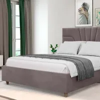 Кровать Crinela Oxana Modern Velluto 16 160 x 200 см / Фанера / Серый photo 4