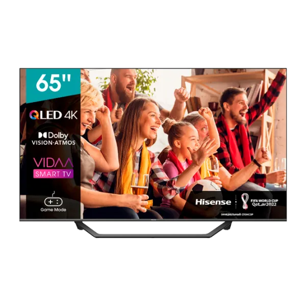Телевизор Hisense 65A7GQ 65" / QLED / 4K / Smart TV / Черный photo 1