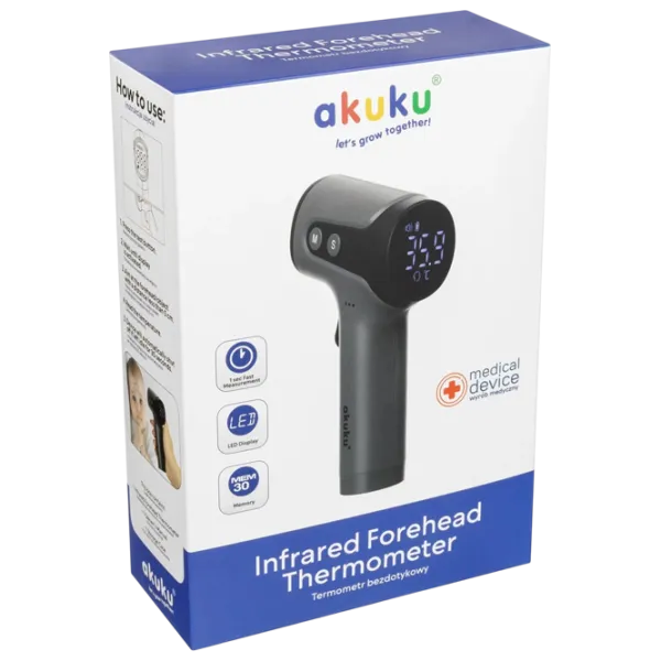 Termometru pentru copii Akuku A0693 Frunte / Gray photo 5 Termometru pentru copii Akuku A0693 Frunte / Gray photo 5