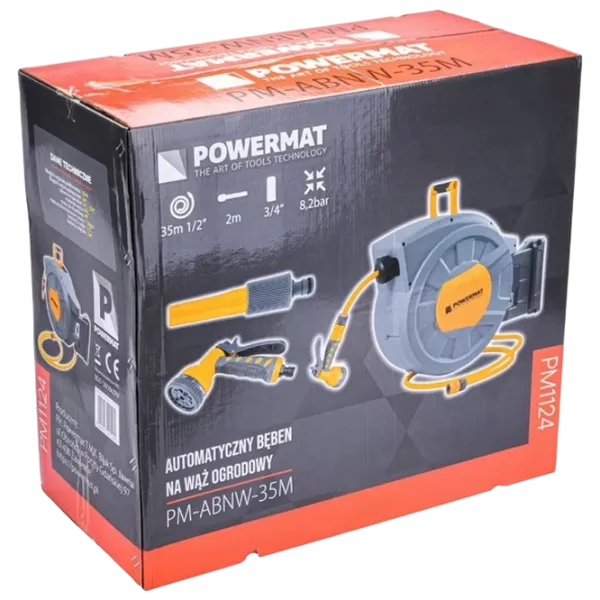 Tambur pentru furtun Powermat PM-ABNW-35M Gray / 35 m  photo 6 Tambur pentru furtun Powermat PM-ABNW-35M Gray / 35 m  photo 6