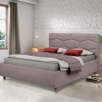 Кровать Crinela Solomia Modern Velluto 15 140 x 200 см / Фанера / Серебристо-серый photo 4
