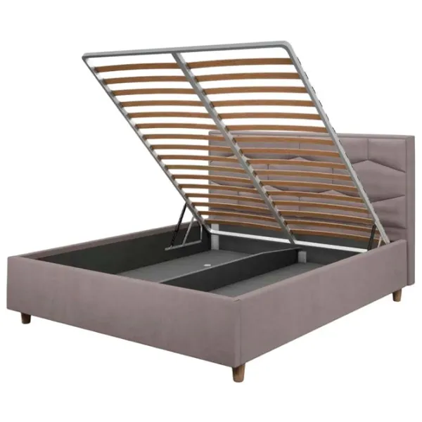 Кровать Crinela Solomia Modern Velluto 15 180 x 200 см / Фанера / Серебристо-серый photo 3