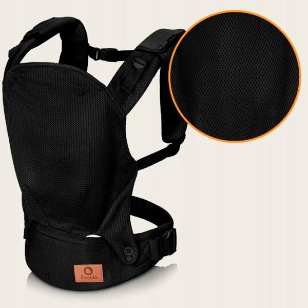 Marsupiu pentru copii Lionelo Margareet Air (LN.226765) 20 kg / Black photo 6