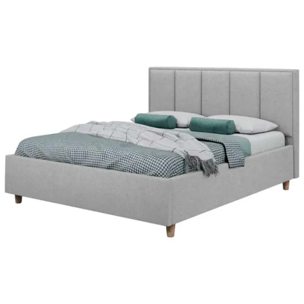 Кровать Crinela Stenli Modern Glow 15 140 x 200 см / Фанера / Светло Серый photo 1