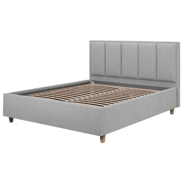 Кровать Crinela Stenli Modern Glow 15 140 x 200 см / Фанера / Светло Серый photo 3