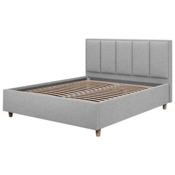 Кровать Crinela Stenli Modern Glow 15 140 x 200 см / Фанера / Светло Серый photo 3