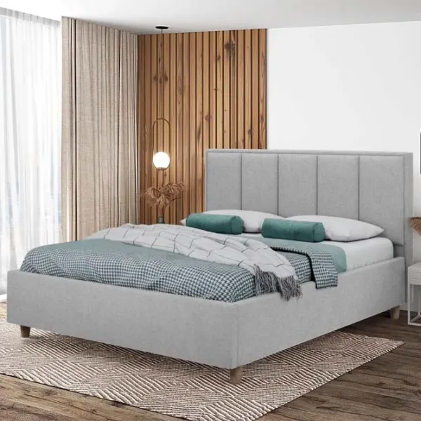 Кровать Crinela Stenli Modern Glow 15 140 x 200 см / Фанера / Светло Серый photo 4