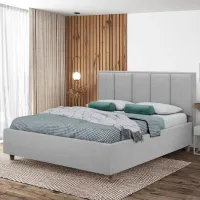 Кровать Crinela Stenli Modern Glow 15 160 x 200 см / Фанера / Светло Серый photo 4