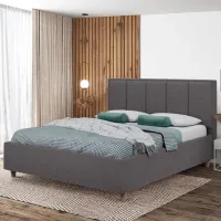 Кровать Crinela Stenli Modern Glow 19 140 x 200 см / Фанера / Антрацит photo 4