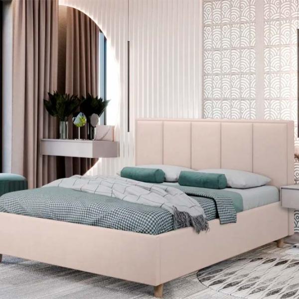 Pat Crinela Stenli Modern Velluto 02 140 x 200 cm / Placaj / Beige photo 4 Pat Crinela Stenli Modern Velluto 02 140 x 200 cm / Placaj / Beige photo 4