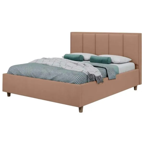 Кровать Crinela Stenli Modern Velluto 03 180 x 200 см / Фанера / Темно-бежевый photo 1