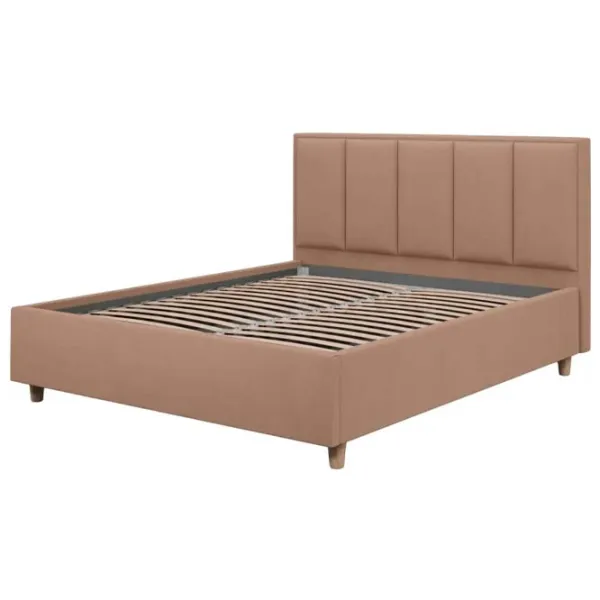 Кровать Crinela Stenli Modern Velluto 03 180 x 200 см / Фанера / Темно-бежевый photo 2