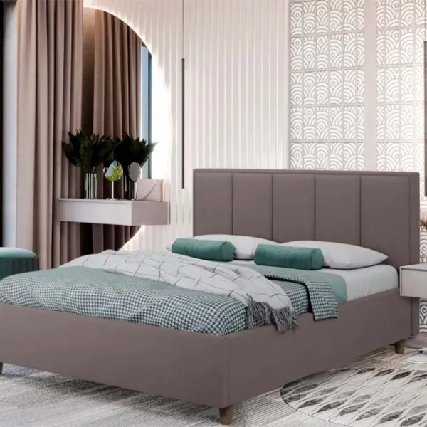 Кровать Crinela Stenli Modern Velluto 16 160 x 200 см / Фанера / Серый photo 4