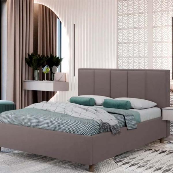 Кровать Crinela Stenli Modern Velluto 16 160 x 200 см / Фанера / Серый photo 4