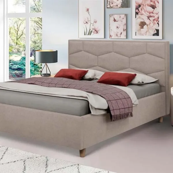 Кровать Crinela Solomia Modern Glow 04 140 x 200 см / Фанера / Капучино photo 4