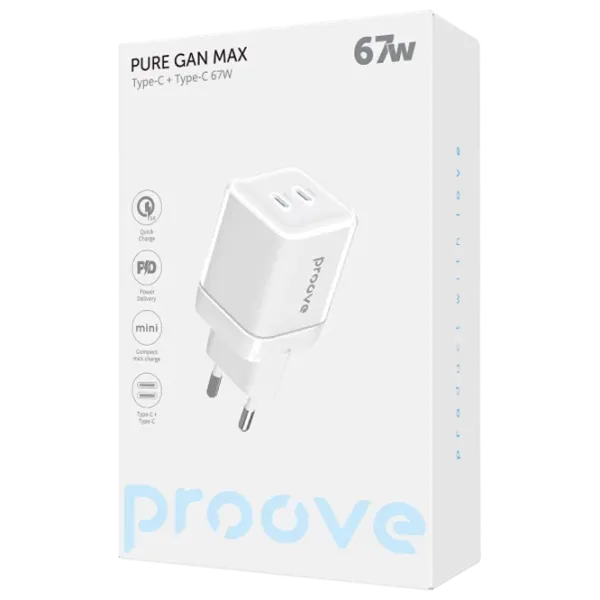 Încărcător de rețea Proove Pure Max 3.35 A / White photo 3