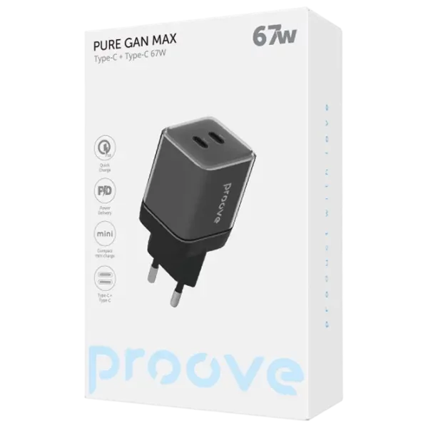 Încărcător de rețea Proove Pure Max 3.35 A / Black photo 3